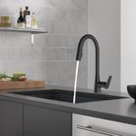 DELTA FAUCET I Ixa Jive Metal Pull-Down Sprayer Kitchen Faucet I Multi-Function Spray Head I Sink Tap with 360° Spout Rotation for Kitchen I 91355-BL (Matte Black)