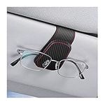 Sunglasses Holders for Car Sun Visor, Leather Eyeglasses Hanger Mounter, Magnetic Glasses Holder and Ticket Card Clip, Auto Interior Accessories Universal for SUV Pickup Truck (Carbon Fiber)