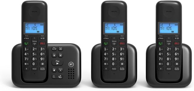 BT Cordless Trio Phone Set – Digital Home Landline, 3 Handsets