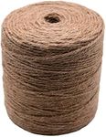 Jute Twine for Crafts Garden Twine String Rope Heavy Duty Gardening Bundling Gift Wrapping Packing Material Wedding Christmas Decoration. (3mm*656ft)