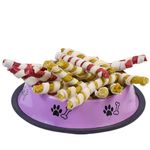 VIP Collection Rawhide Dog Chew Chicken Mutton Mix Flavor Spiral Munchie Chew Sticks Treats Snacks for All Breed Dogs (Chicken Mutton 900 Gram)