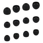 ALXCD Eartips for Sony in-Ear Headphone, (S/M/L) 6 Pairs Silicone Replacement Ear Tips Earbud Tips, Fit for Sony MDR XBA Series in-Ear Headset XBA-H1 MDR-XB50AP etc., Black