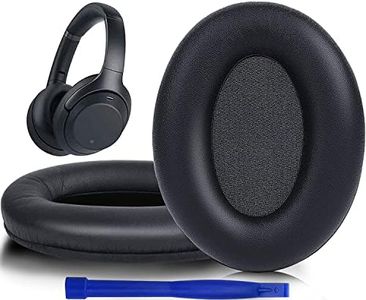 SOULWIT® Professional Earpads Cushions Replacement for Sony WH-1000XM3 (WH1000XM3) Over-Ear Headphones, Ear Pads with Softer Protein Leather, Noise Isolation Memory Foam, Added Thickness (Black)