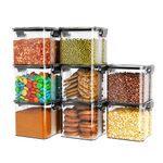 TEX-RO Air Tight Containers For Kitchen Storage Box/BPA Free Storage Containers For Kitchen/Containers For Kitchen Storage Set/Kitchen Accessories Items For Home (700 ml set of 8) Transparent