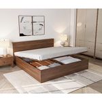 Wakefit Bed | King (78 X 72) Engineered Wood Bed Hydraulic, 1 Year Warranty | - Taurus - Matte Finish_Brown