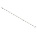 Bluelans® Aluminium Extendable Telescopic Tension Rod, For net curtains or lightweight voiles (60-110 cm, White)