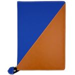 Asraw Professional PU Leather Multipurpose B4 Size Document Holder 20 Leafs Zipper File Folder Organizer for Certificates, Marksheets, Degrees, Interview Portfolio, Important Documents (Brown-Blue)