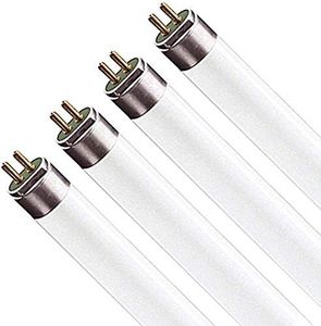 LUXRITE LR20765 (4-Pack) 54-Watt 4 FT T5 High Output Fluorescent Tube Light Bulb, Daylight 6500K, 4200 Lumens, G5 Mini Bi-Pin Base