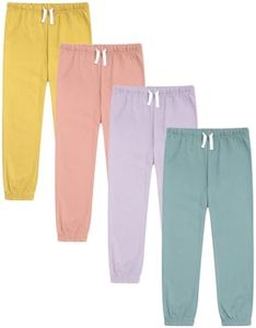 GFQLONG Toddler Girls Cotton Pants Lightweight Summer Casual Joggers 5-6Y