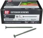 Grip-Rite PTN212S1 PG10 Polymer Coated #8 x 2-1/2" Coarse Thread Deck Screw, Gray, 1lb Box