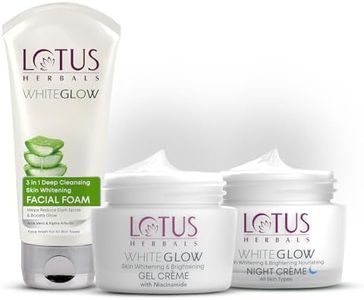 Lotus Herbals Whiteglow Day And Night Face Cream Pack with Face Wash | For Glowing Skin| For Oily, Dry & Combination Skin | Reduce Dark Spots| For Women and Men| 220g