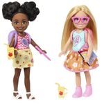 Barbie Chelsea Play Together Doll Pack, Best Friend Set of 2 Small Dolls in Removable Skirts & Shoes, Plus 7 Accessories, Themed to BFFs