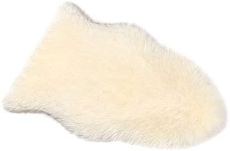 Premium Australian Sheepskin Long Wool Home Decoration Rugs Ivory 90 cm