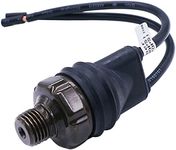 mankk Air Pressure Switch 90-120 PSI Thread 1/4"NPT 24V 12V DC Air Compressor Pressure Switch With Line For Air Horn Train 90-120-1/4"NPT-X-BK