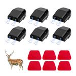 povtii 6PCS Deer Whistles, Car Deer Whistles Warning Device with Rubber Pads, Whistle Save a Deer Avoids Collisions, Universal Car Accessories Repellent Deer Alert for Vehicles (Black)