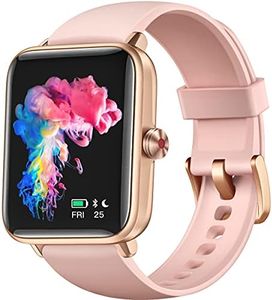 Dirrelo Smart Watch for Android Phones iPhone Compatible, Smart Watches for Women Men, 5ATM Waterproof Android Smart Watch Fitness Tracker with Heart Rate Monitor/Sleep/Blood Oxygen/Step Monitor, Pink