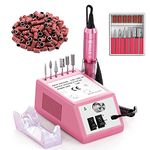 Nail Drill Machine, Professional Manicure Nail File Kit 20000rpm Acrylic Gel Nails Polishing Tool Drills for Home and Salon Use