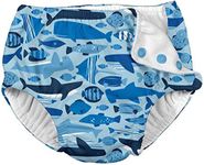 i play. Snap Reusable Absorbent Swimsuit Diaper-Blue Undersea, Blue, 24 Months