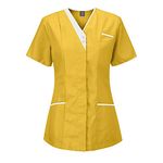 Health Care Uniforms for Women Healthcare Uniform Healthcare Wrap Mock Utility Shirt Office Spa Nail Salons Scrubs Women Work Tunics Graphic Doctors Beauty Salon Work Shirt for Career Day