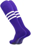 TCK Performance Baseball/Softball Socks (Purple/White, Medium)