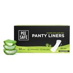 PEESAFE Panty Liners for Women Fresh Fragrance(50 Liners) | Aloe-Vera Infused Liners | Curvy Design for Comfort | Organic Panty Liners | Eco Liners - 185mm