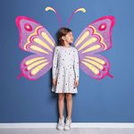 woopme Fly Away with Me Art Kit Wall Stickers for Photo Opportunities Backdrop Kids Nursery School Living Room Bedroom Vinyl Printed Decal Stickers (90 x 74 cm)