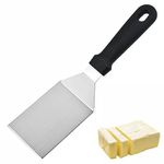 Wisebom Stainless Steel Mini Metal Spatula Griddle Scraper and Pancake Flipper or Hamburger Turner with Plastic Handle, Griddle Spatula Great for BBQ Grill and Flat Top Griddle