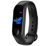 Exxelo M3 Smart Band Fitness Tracker Watch - Heart Rate Monitor, Activity Tracker, and Waterproof with LED Touchscreen - 3-Year Warranty