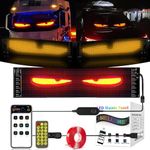 Colorful Eye Lamp Soft Screen for Car Windows, Led Eyes for Car Window, DIY Car Dynamic LED Smart Colorful Eye Lamp Soft Screen, Programmable Flexible Matrix Screen for Car (2.75 * 6.8 in)