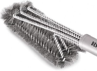 Best BBQ Grill Brush Stainless Steel 18" Barbecue Cleaning Brush w/Wire Bristles & Soft Comfortable Handle - Perfect Cleaner & Scraper for Grill Cooking Grates