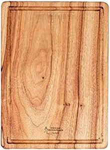 Byron Bay Extra Large Carver Wooden Anti-Bacterial Camphor Laurel Chopping Board Multi-Purpose Cutting Board Kitchen Serving (Extra Large 450x350x25mm)