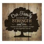 Our Family Circle of Strength Rustic Tree 10 x 10 Wood Pallet Design Wall Art Sign Plaque by P Graham Dunn