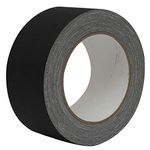 WELSTIK Pure Cotton Black Gaff Tape 50MM*25M, Matt Cloth Bookbinding Cloth Tape.