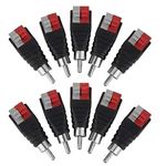 Lollipop Speaker Wire Cable to Audio Male RCA Connector Adapter Jack Plug 10pcs/set