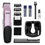 WAHL Trimmer for Women, Ladies Shavers, Female Hair Removal Methods, Bikini Trimming and Styling, Battery Operated, Personal Trimming Kit, Pink