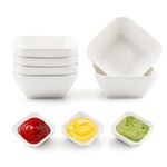 DRAONGYE Ultra-Strong 3 Oz 6 Pack Ceramic Dip Bowls Set, Mini Bowl Soy Sauce Plate, Condiment Server, Can be Used for Ketchup, Vinegar,BBQ and Party Dinner