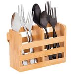 Bamboo Utensil Holder for Dish Rack - Flatware, Cutlery and Utensil Drying Caddy - Fits Bambusi Bamboo Dish Drying Racks Natural