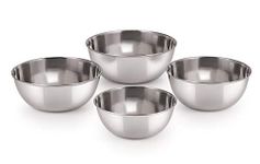 neelam Stainless Steel Bowl 5 Inch 24 Guage Prem Vati Capacity 150 ml Silver Set of 4