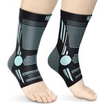 NEENCA Professional Ankle Brace Compression Sleeve (Pair), Ankle Support Stabilizer Wrap. Heel Brace for Achilles Tendonitis, Plantar Fasciitis, Joint Pain,Swelling,Heel Spurs, Injury Recovery, Sports