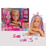 Barbie Deluxe 20-Piece Glitter and Go Styling Head, Blonde Hair, Multi-Color (63506)