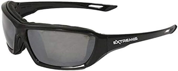 Radians XT1-61 Extremis Full Black Frame Safety Glasses with Silver Mirror Anti-Fog Lens