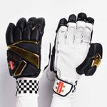 Gray Nicolls Gold Edition Black Cricket Batting Gloves Adult Size Right Hand