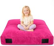 Uhealpia Crash Pad for Kids Sensory – Autism Sensory Crash Pad & Crash Mat, Soft High Density Foam Landing Pad with Washable Velvet Cover for Indoor Play & Sensory Gym, 5×5 FT, Fuchsia