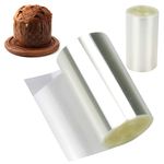 SZCXDKJ Cake Collars, 8/10cmx10m Clear Transparent Acetate Roll, Mousse Cake Sheets, Acetate Cake Strips, Acetate Cake Sheet for Cake Decorating, DIY Baking and Chocolate Mousse (8cm)