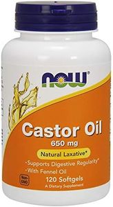 Now Foods Castor Oil 650mg Soft-gels, 120-Count