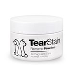 Veksun Tear Stain Remover Powder for Dogs & Cats - Gentle Formula, Absorb Tears, Lighten & Prevent Stains - Safe and Effective on White Dogs/Cats -2.8 Oz./80g