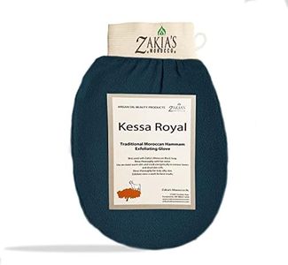 Original Kessa Exfoliating Glove - Rough Blue - Microdermabrasion exfoliating mitts, Removes unwanted dead skin, dirt and grime and Keratosis Pilaris. Great for spray tan removal.