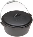 Old Mountain 78212 Cast Iron Flat Bottom Dutch Oven, 8 Quart