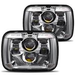 HWSTAR 2022 New 180W 1000% Bright H6054 5x7 7x6 Led Headlights Compatible with Jeep Cherokee XJ Wrangler YJ [Emark DOT][Anti-glare][Turn Signal][Hi/Low Sealed Beam] Ford Chevy GMC Toyota Nissan etc