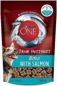 Purina ONE True Instinct Bites Natural Dog Treats, Salmon - 566 g Pouch (1 Pack)
